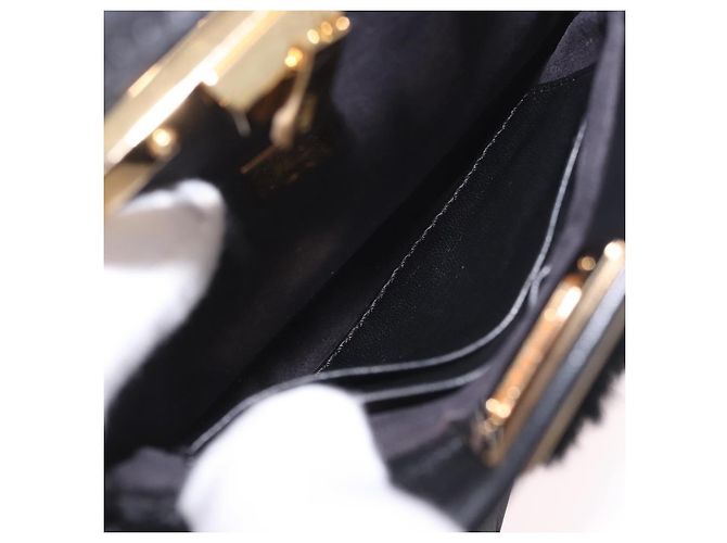 Fendi Peekaboo Pelliccia Micro Nero - vista 5
