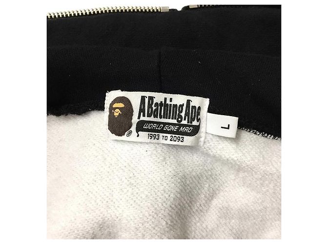 Autre Marque A Bathing Ape (Bape) Panda Zip-Up Hoodie Schwarz Weiß Grün - Ansicht 8