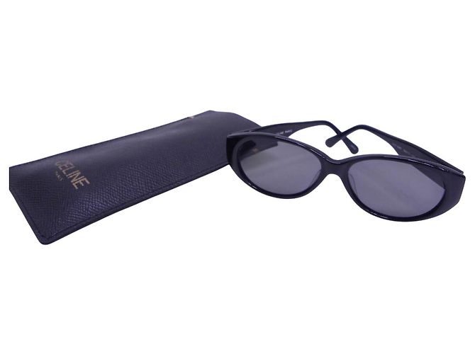 Céline Celine Gafas de sol Ovaladas CLF-689 Negro Oro - vista 2