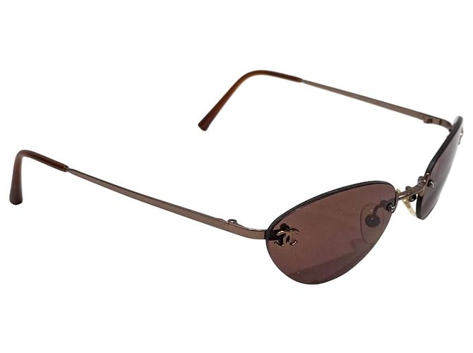 Gafas de sol Chanel 4003 sin montura marrón Castaño - vista 3