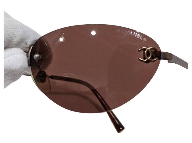 Gafas de sol Chanel 4003 sin montura marrón Castaño - vista 6