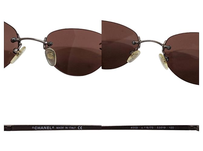 Gafas de sol Chanel 4003 sin montura marrón Castaño - vista 7
