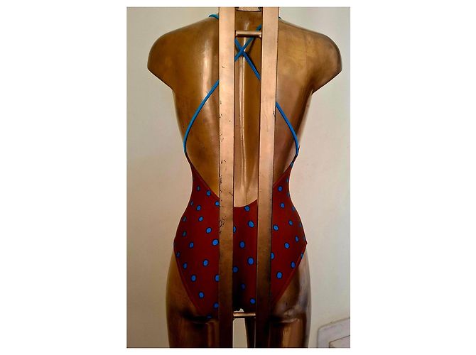 Autre Marque Bañador de una pieza Roberta Mare con estampado para mujer Castaño Blanco Azul Naranja - vista 15
