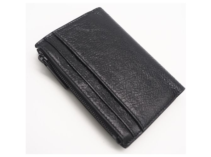 Everyday Balenciaga Monaco Leder-Kompaktgeldbörse Schwarz - Ansicht 2