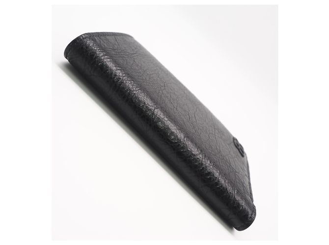 Everyday Balenciaga Monaco Leder-Kompaktgeldbörse Schwarz - Ansicht 6