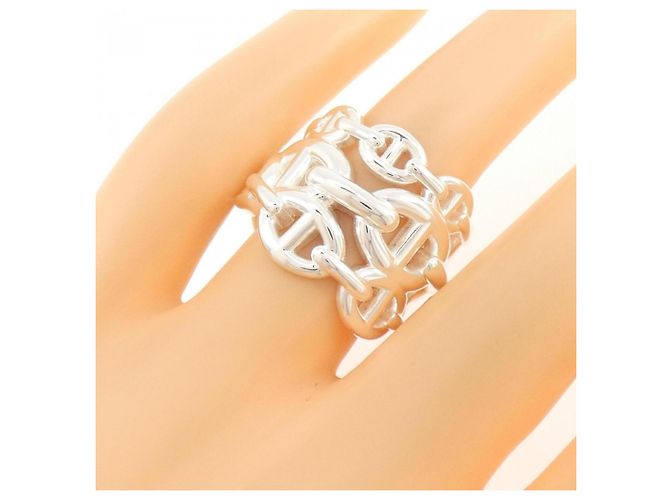 Hermes Hermès Chaine d'Ancre Enchainée Ring Argento - vista 5