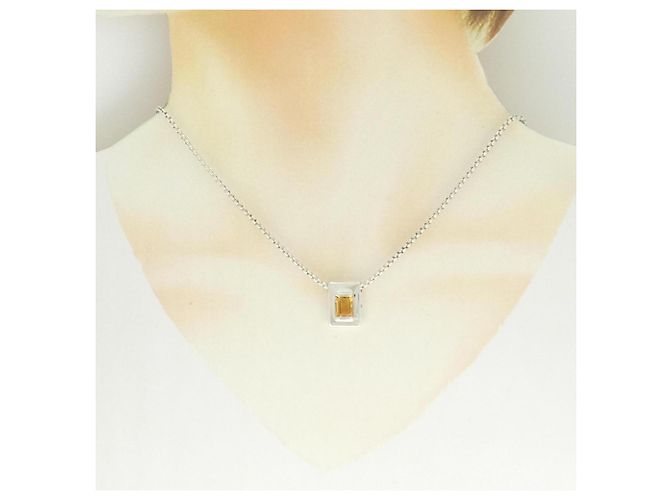 Hermès Collar Citrine Hermes Plata - vista 6