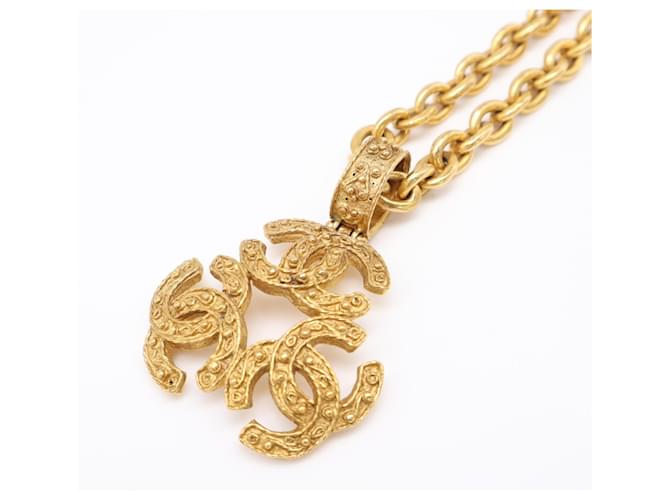 Collana Chanel Triple Coco Mark Chain D'oro - vista 5