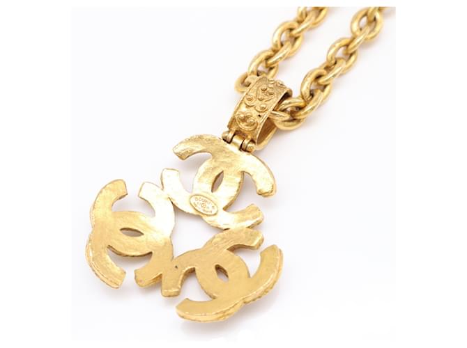 Collana Chanel Triple Coco Mark Chain D'oro - vista 7