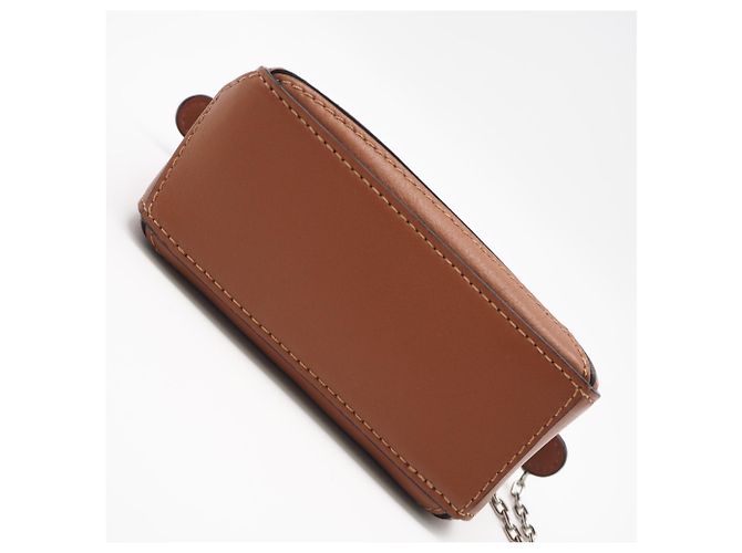 Mini borsa a tracolla Loewe Puzzle Edge in pelle di vitello marrone - vista 6