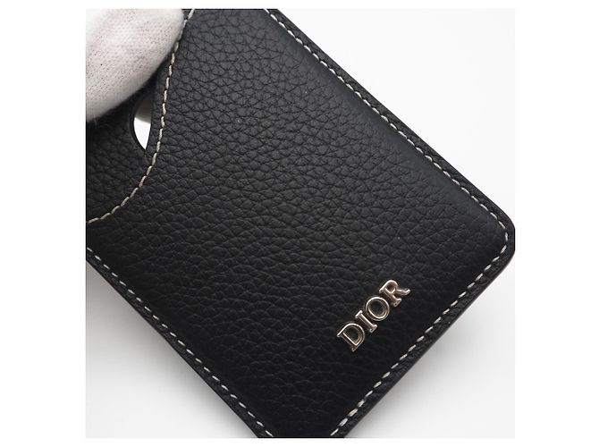 Christian Dior Black Leather Card Case - view 3
