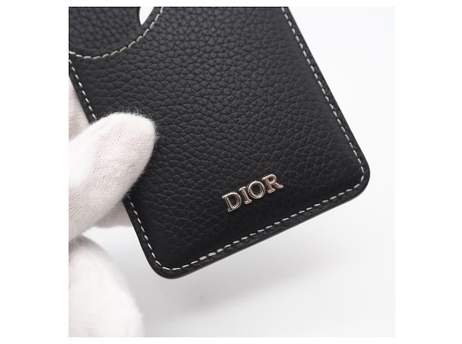 Christian Dior Black Leather Card Case - view 8