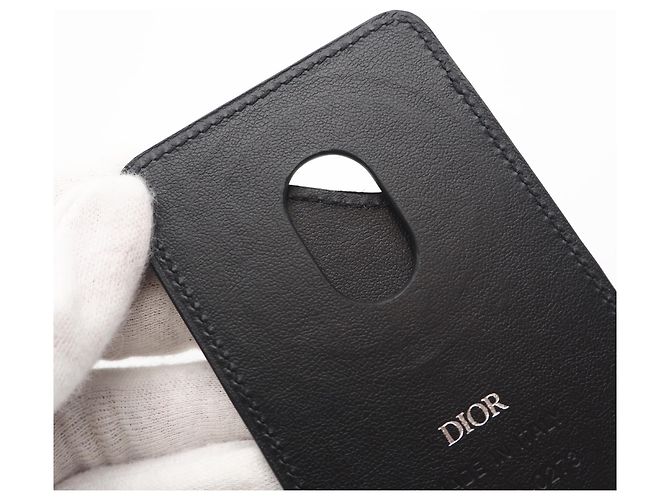 Christian Dior Black Leather Card Case - view 9