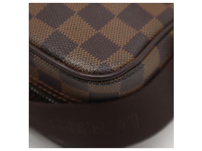 Borsa a Spalla Louis Vuitton Damier Monogram Olaf PM Marrone - vista 11