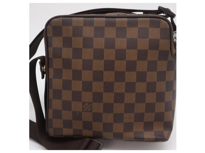 Borsa a Spalla Louis Vuitton Damier Monogram Olaf PM Marrone - vista 2