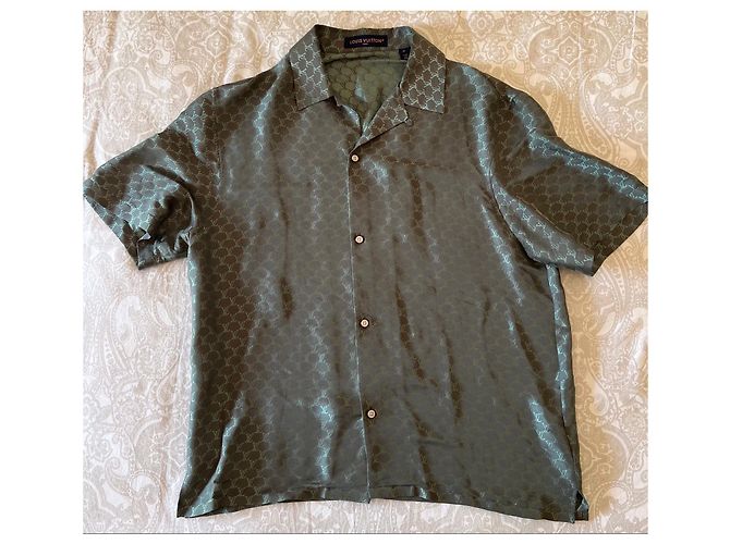 Louis Vuitton Monogram Fishnet Hemd Grün - Ansicht 2