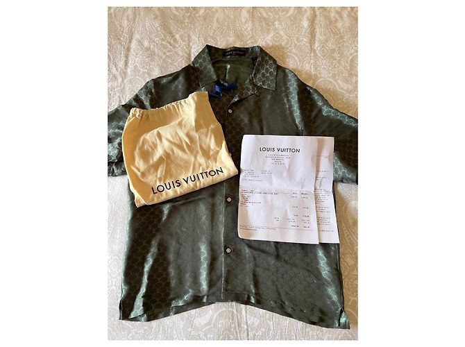 Louis Vuitton Monogram Fishnet Hemd Grün - Ansicht 3