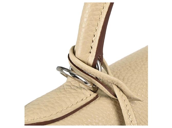 Hermès Hermes Kelly retourné Togo 32 Beige - vue 4