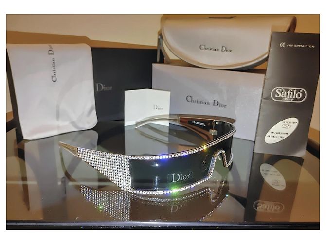 John Galliano x Dior Sonnenbrille Punk/S 2003 Neu mit Box Silber - Ansicht 2