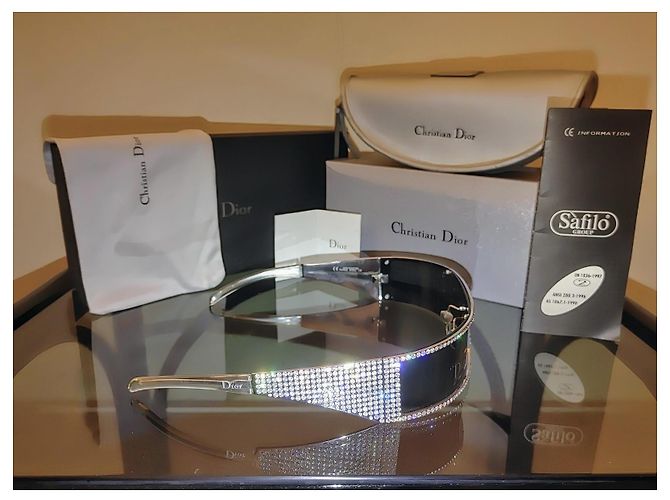 John Galliano x Dior Sonnenbrille Punk/S 2003 Neu mit Box Silber - Ansicht 6