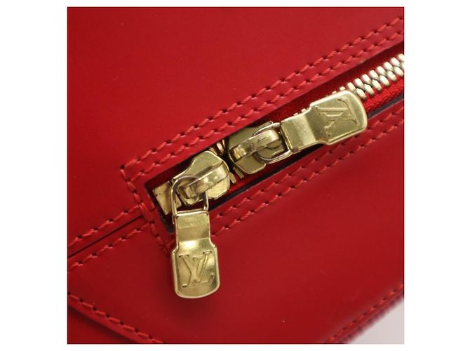 Borsa Louis Vuitton Epi Sablon in rosso Castilian - vista 10