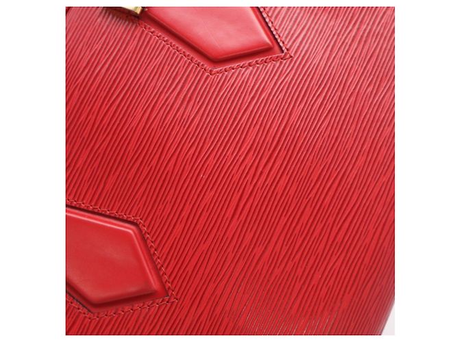 Borsa Louis Vuitton Epi Sablon in rosso Castilian - vista 3