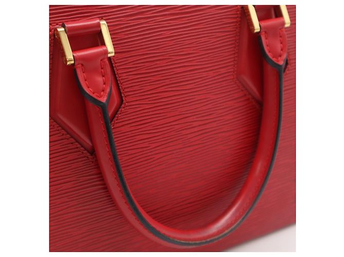 Borsa Louis Vuitton Epi Sablon in rosso Castilian - vista 9