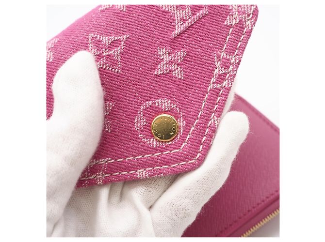 Cartera Victorine Monogram Denim Louis Vuitton Rosa Fucsia - vista 13