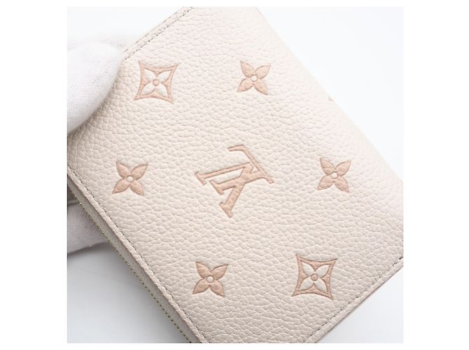 Louis Vuitton Monogram Empreinte Zippy Münzbeutel Beige - Ansicht 3