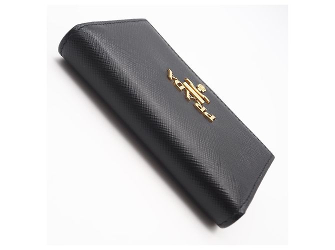 Tarjetero profesional bi-fold Saffiano de Prada Negro - vista 6