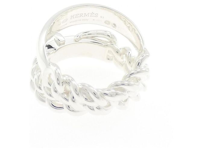 Hermes Hermès Boucles Sellier Inflexible Ring Silber - vista 3