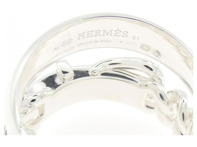 Hermes Hermès Boucles Sellier Inflexible Ring Silber - vista 4