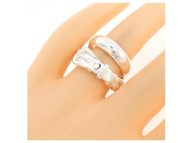 Hermes Hermès Boucles Sellier Inflexible Ring Silber - vista 5