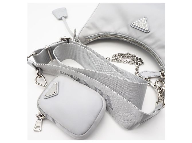 Borsa a tracolla Prada Re-Nylon Logo Fiordarizo Marrone - vista 8