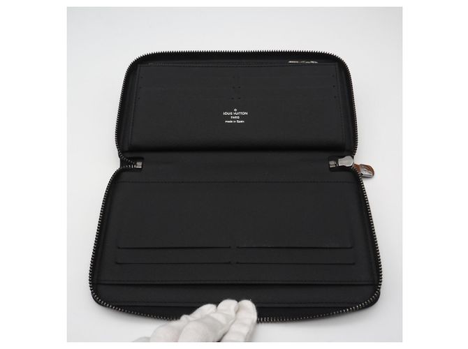 Louis Vuitton Monogram Eclipse Zippy Organizer NM M82081 Marrone Nero - vista 10