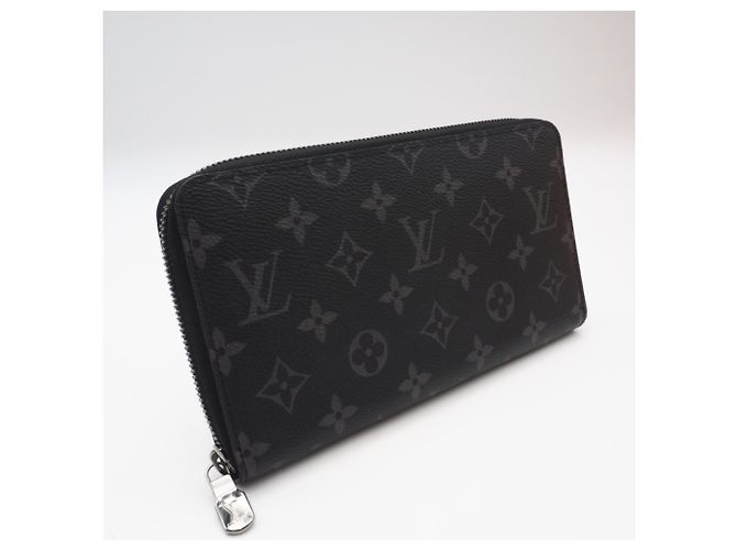 Louis Vuitton Monogram Eclipse Zippy Organizer NM M82081 Marrone Nero - vista 3