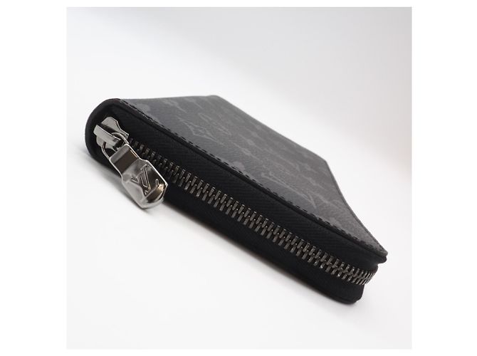 Louis Vuitton Monogram Eclipse Zippy Organizer NM M82081 Marrone Nero - vista 6