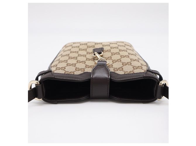 Borsa a tracolla mini bucket Gucci GG Canvas Marrone Multicolore - vista 10