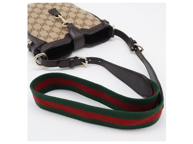 Borsa a tracolla mini bucket Gucci GG Canvas Marrone Multicolore - vista 11