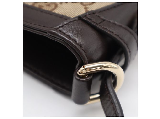 Borsa a tracolla mini bucket Gucci GG Canvas Marrone Multicolore - vista 14
