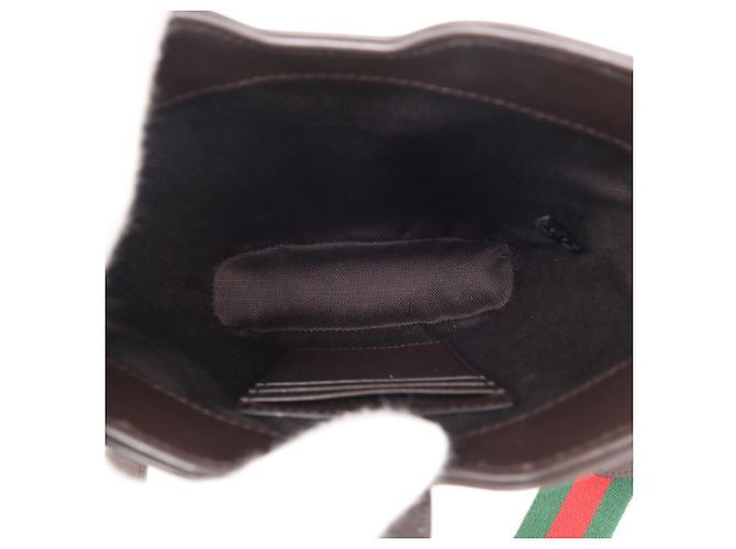 Borsa a tracolla mini bucket Gucci GG Canvas Marrone Multicolore - vista 15