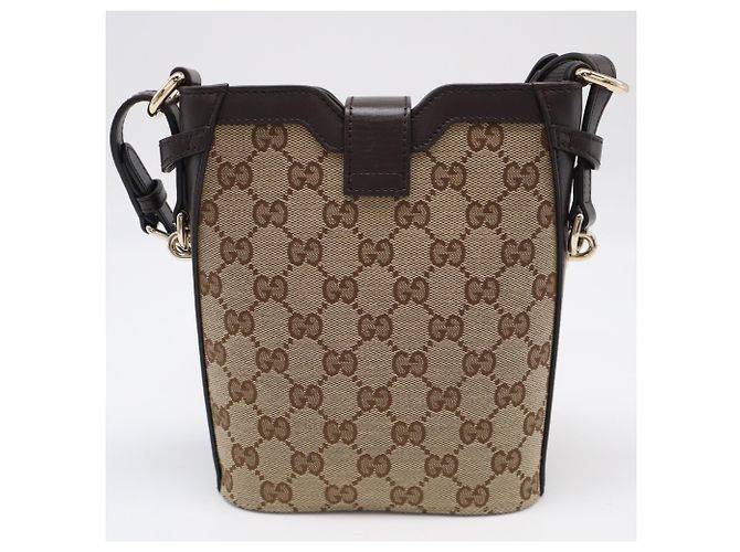 Borsa a tracolla mini bucket Gucci GG Canvas Marrone Multicolore - vista 2