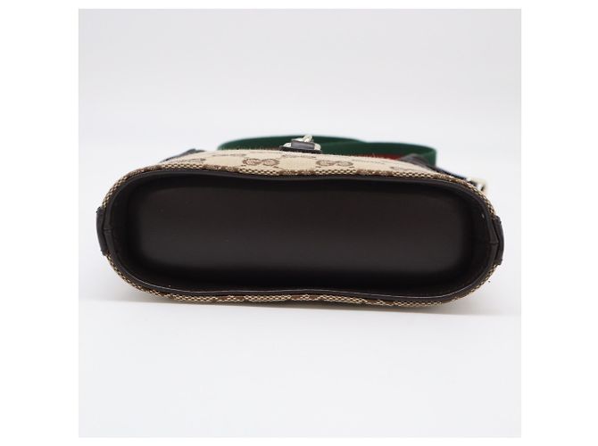 Borsa a tracolla mini bucket Gucci GG Canvas Marrone Multicolore - vista 7