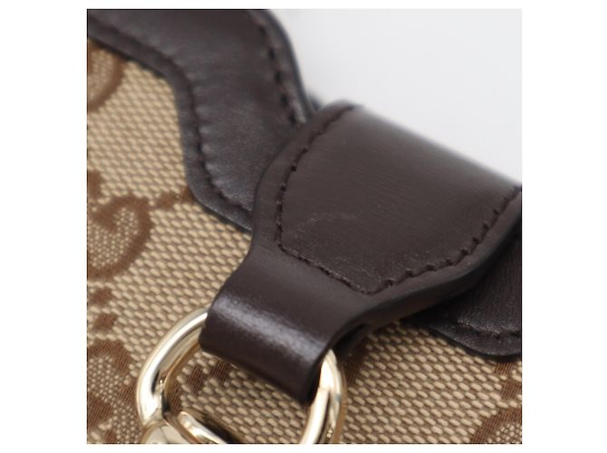 Borsa a tracolla mini bucket Gucci GG Canvas Marrone Multicolore - vista 8