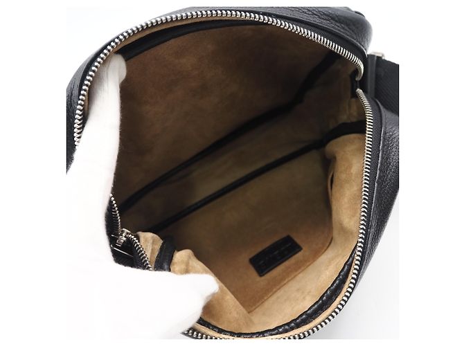 Borsa a tracolla Loewe in pelle di vitello Supple Grain Nero - vista 12