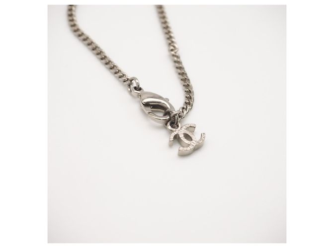 Chanel Coco Mark Strass-Halskette Silber - Ansicht 7
