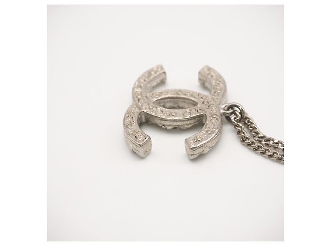 Chanel Coco Mark Strass-Halskette Silber - Ansicht 8