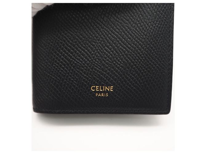 Triomphe Céline Cartera compacta de piel de becerro granulada Celine Negro - vista 14