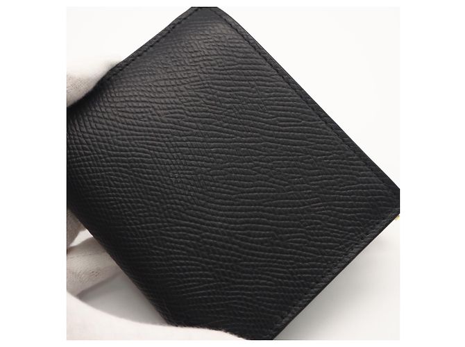 Triomphe Céline Cartera compacta de piel de becerro granulada Celine Negro - vista 2