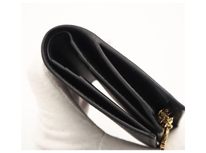 Triomphe Céline Cartera compacta de piel de becerro granulada Celine Negro - vista 9